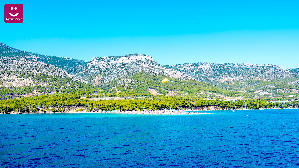 Ikimuistoinen reissu Dalmatian saaristo Kroatia Zlatni rat bol